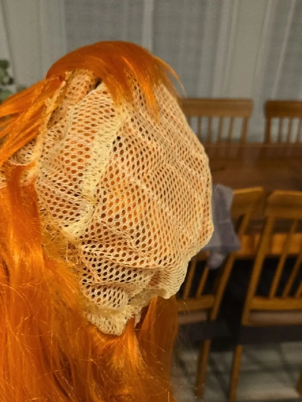 Vibrant Orange Long Wavy Women’s Hair Wig